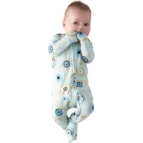 Posh Peanut Convertible Baby Sleepers - Girls Footless Baby Pajamas with 2 Way Zipper for Easy Diaper Changes - Celestial Fiona, 9-12 Months in Saudi Arabia
