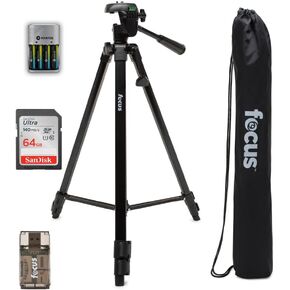 حامل ثلاثي القوائم لكاميرات Focus Camera Travel DSLR مع بطاقة SD سعة 64 جيجابايت وقارئ بطاقات (3 قطع) in Kuwait