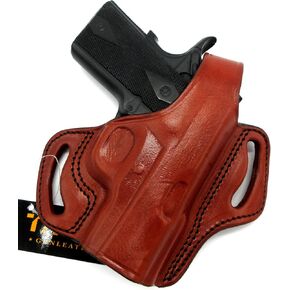 حافظة حزام OWB من الجلد البني لليد اليمنى مقاس 3 بوصات 1911، Springfield Armory EMP، Micro Compact 45، المزيد. in Kuwait