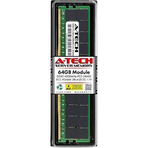 A-Tech ذاكرة وصول عشوائي 64 جيجابايت لجهاز Lenovo Think System SR630 V3، SR650 V3، SR655 V3، SR665 V3، SR675 V3، SR850 V3، SR860 V3، WR5220 G3 | ترقية ذاكرة الخادم المسجل DDR5 4800 ميجا هرتز PC5-38400 EC8 RDIMM 2Rx4 ECC in Kuwait