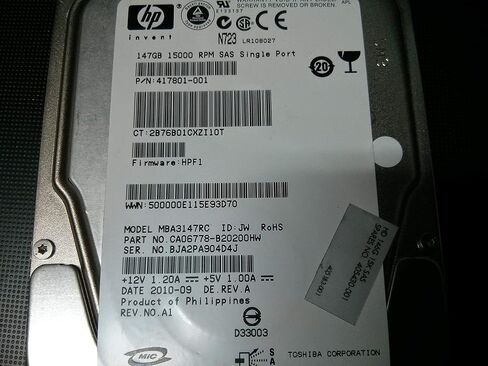 محرك الأقراص الصلبة HP Invent سعة 146 جيجابايت وسعة 15 كيلو بايت SAS 417801-001 (متجدد) in Kuwait