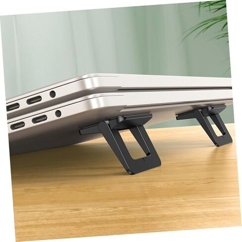 TEHAUX 2pcs Foldable Mini Laptop Holder and Desktop Laptop Stand, Portable Ventilated Notebook Support for Cooling, Compact Computer Riser for Office and Home Use in Saudi Arabia