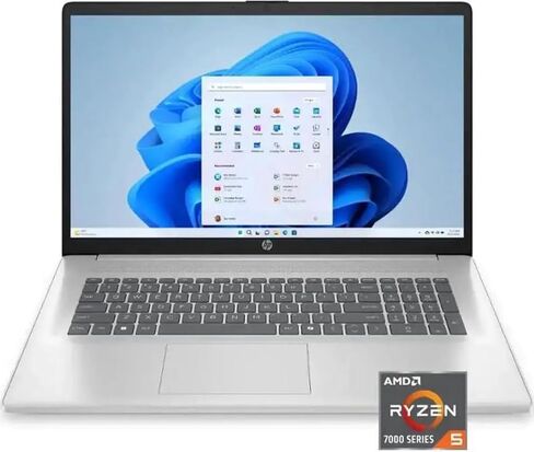 كمبيوتر محمول HP مقاس 17.3 بوصة عالي الدقة | AMD Ryzen 5 7520U (Beat i5-1155G7) | رسومات AMD Radeon | كاميرا ويب | Copilot | فضي | ذاكرة وصول عشوائي (RAM) سعة 8 جيجابايت DDR5 | محرك أقراص SSD سعة 512 جيجابايت | Windows 11 Pro | حزمة مع Microsoft Office 20 in Kuwait