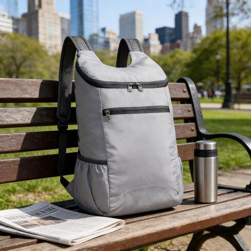 Large Capacity Folding Backpack, Tear-Resistant Casual Daypack For Outdoor Travel, Hiking And Daily Activities (Grey) in Saudi Arabia