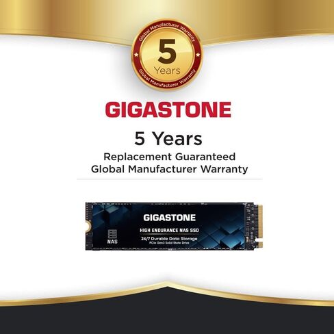 Gigastone M.2 2280 NAS SSD 500GB (4-Pack) PCIe 3.0 Gen 3x4 24/7 قدرة تحمل عالية 2,100 ميجابايت/ثانية للتخزين المتصل بالشبكة ومركز بيانات الأعمال السحابة الشخصية NVMe محرك الحالة الصلبة الداخلي SLC ذاكرة التخزين المؤقت in Saudi Arabia