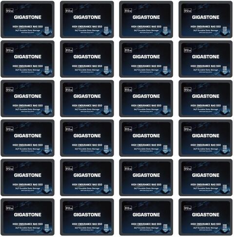 Gigastone 【NAS Only】 512GB NAS SSD Drive (24-Pack) 24/7 Durable TLC High Endurance RAID Data Storage Network Attached Storage 2.5" SATA Internal Solid State Hard Drives in Saudi Arabia
