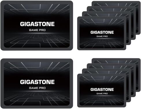 Gigastone SATA SSD 128GB (10-Pack) 2.5 inch SSD 500MB/s Upgrade Laptop PC Memory and Storage PS4 HDD Replacement 2.5" Internal Solid State Hard Drives SATA III SLC Cache 3D NAND Game Pro Performance in Saudi Arabia