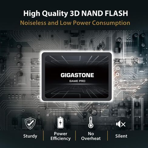 Gigastone SATA SSD 128GB (10-Pack) 2.5 inch SSD 500MB/s Upgrade Laptop PC Memory and Storage PS4 HDD Replacement 2.5" Internal Solid State Hard Drives SATA III SLC Cache 3D NAND Game Pro Performance in Saudi Arabia
