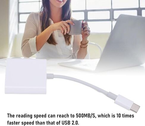 قارئ بطاقة SD USB C، يدعم بطاقة تخزين الكاميرا، قارئ بطاقة الذاكرة من النوع C SD لأجهزة الكمبيوتر/الهواتف الذكية/الأجهزة اللوحية مع واجهة من النوع C، التوصيل والتشغيل in Kuwait