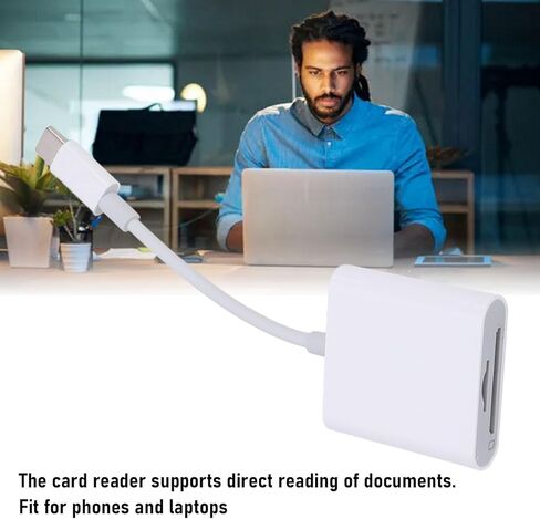 قارئ بطاقة SD USB C، يدعم بطاقة تخزين الكاميرا، قارئ بطاقة الذاكرة من النوع C SD لأجهزة الكمبيوتر/الهواتف الذكية/الأجهزة اللوحية مع واجهة من النوع C، التوصيل والتشغيل in Kuwait
