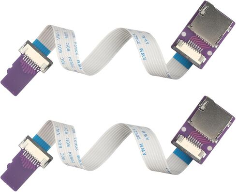 Micro SD Male to Female Flexible Extension Cable, 15cm/5.9in Micro SD Card Extension Adapter, Compatible with Raspberry Pi, Arduino, 3D Printers, and Other Devices, 2pcs in Saudi Arabia