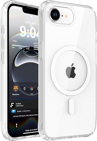 WRJ Magnetic Clear Case for iPhone 7/8/SE 2022/SE 2020 4.7-Inch,[Compatible with Magsafe] [Military Grade Drop Protection] Non-Yellowing Anti-Scratch Ultra Slim Transparent Shockproof Phone Case-Clear in Saudi Arabia