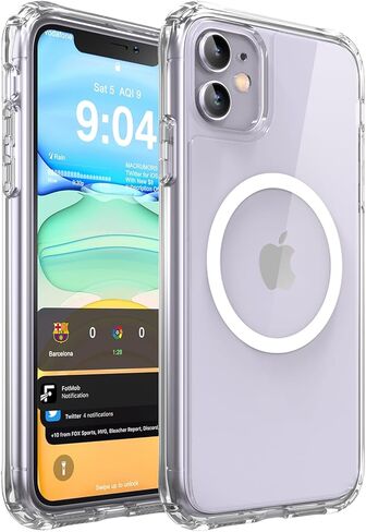 WRJ Magnetic Clear Case for iPhone 7/8/SE 2022/SE 2020 4.7-Inch,[Compatible with Magsafe] [Military Grade Drop Protection] Non-Yellowing Anti-Scratch Ultra Slim Transparent Shockproof Phone Case-Clear in Saudi Arabia