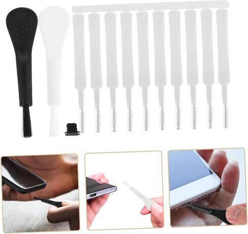 1Set Reusable Cleaning Kit for Phone Ports and Computer Keyboards Handheld Portable Brushes for Efficient Electronics Maintenance and Debris Removal in Saudi Arabia