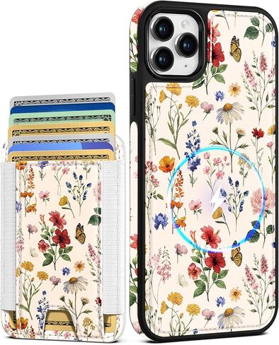محفظة Shorogyt لهاتف iPhone 17 Pro Max - تناسب 5 بطاقات، متوافقة مع حامل بطاقات الائتمان المغناطيسي القابل للفصل Magsafe وغطاء الهاتف اللطيف للنساء والفتيات لهاتف Apple 17 ProMax، مربعات in Saudi Arabia
