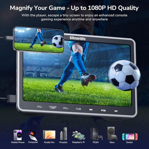 مشغلات DVD للسيارة مقاس 10.1 بوصة مع مدخل HDMI، وحاملان لتثبيت سماعات الرأس، ويدعمان نفس الفيلم/فيلم مختلف، والذاكرة الأخيرة، وخالية من المنطقة، وبطاقة USB SD، بدون بطارية (مشغلان DVD لمسند الرأس) in Saudi Arabia