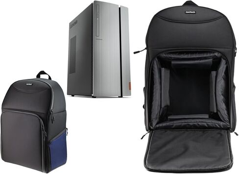 Navitech Portable Rugged Black & Blue Backpack/Rucksack Carry Case Compatible with The Lenovo IdeaCentre 720 Desktop PC in Saudi Arabia