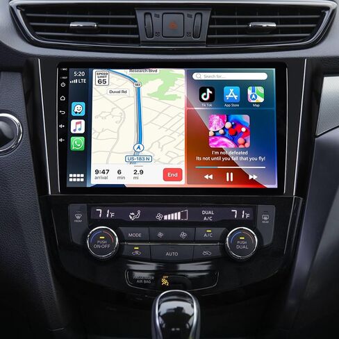 ستيريو سيارة Android 15 لسيارة Nissan Rogue 2014–2018 - CarPlay/Android Auto، شاشة لمس عالية الدقة 10.1 بوصة، GPS WiFi 6 Bluetooth 5.4 DSP - وحدة رأس التوصيل والتشغيل مع دعم الكاميرا الاحتياطية in Kuwait