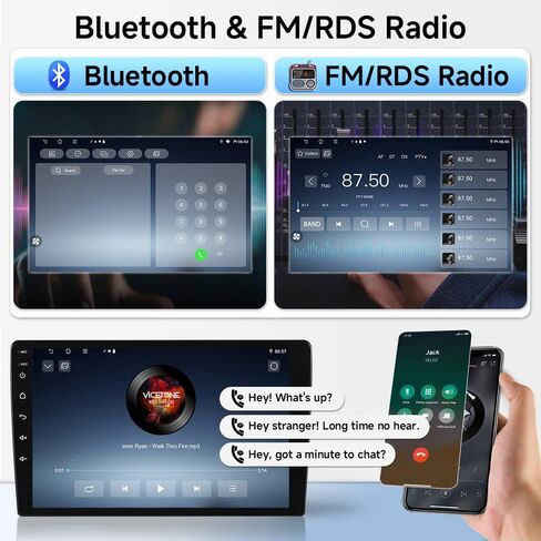 ستيريو سيارة Android 15 لسيارة Nissan Rogue 2014–2018 - CarPlay/Android Auto، شاشة لمس عالية الدقة 10.1 بوصة، GPS WiFi 6 Bluetooth 5.4 DSP - وحدة رأس التوصيل والتشغيل مع دعم الكاميرا الاحتياطية in Kuwait