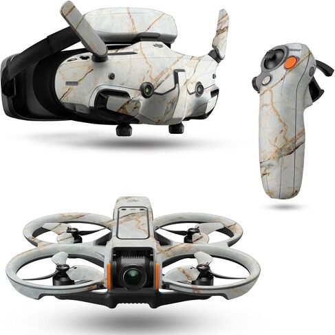 Drone Skin Compatible with DJI Avata 2 Bundle (2024) - Antique Marble - Premium 3M Vinyl Protective Wrap Decal Cover - Easy to Apply | Crafted in The USA by MightySkins in Saudi Arabia