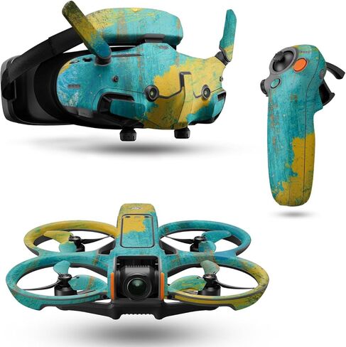 غلاف الطائرة بدون طيار متوافق مع حزمة DJI Avata 2 (2024) - أزرق أكريليك - غطاء لاصق واقٍ من الفينيل 3M ممتاز - سهل الاستخدام | صُنع في الولايات المتحدة الأمريكية بواسطة MightySkins in Kuwait