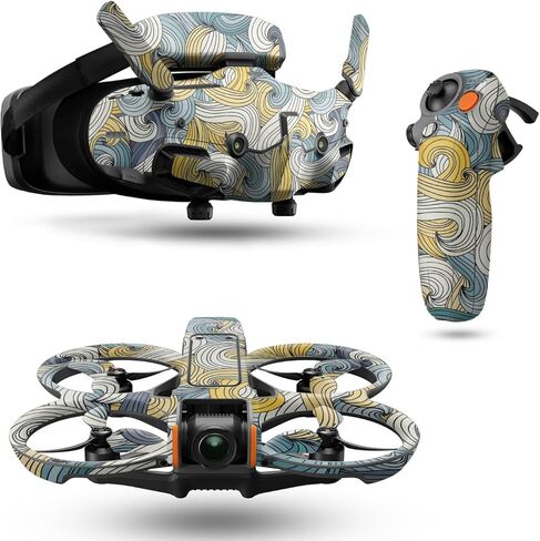 Drone Skin Compatible with DJI Avata 2 Bundle (2024) - Turbulence - Premium 3M Vinyl Protective Wrap Decal Cover - Easy to Apply | Crafted in The USA by MightySkins in Saudi Arabia