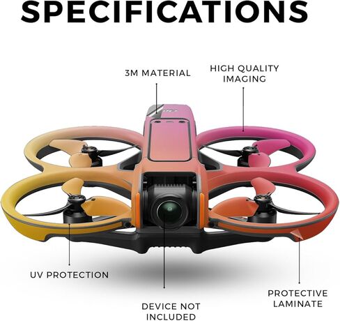 غلاف الطائرة بدون طيار متوافق مع DJI Avata 2 (2024) - Sunset Blur - غطاء لاصق واقٍ من الفينيل الفاخر 3M - سهل الاستخدام | صُنع في الولايات المتحدة الأمريكية بواسطة MightySkins in Kuwait
