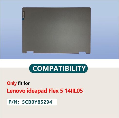 غطاء خلفي بديل للكمبيوتر المحمول LCD غطاء خلفي لجهاز Lenovo ideapad Flex 5 14IIL05 Series كمبيوتر محمول 5CB0Y85294 رمادي in Saudi Arabia