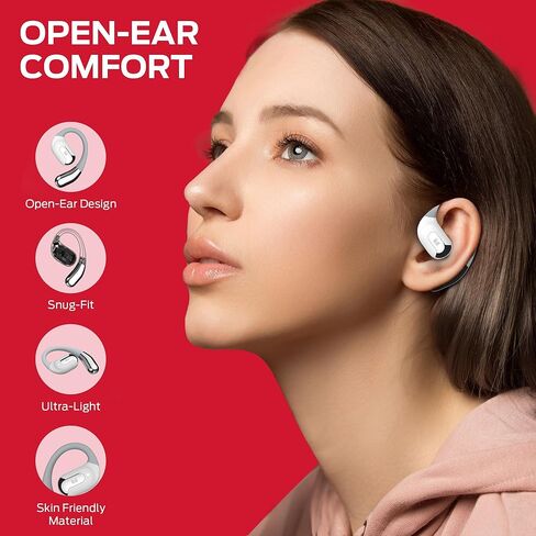 Monster Open Ear AC317 Headphones, Wireless Headphones with Stereo Sound, Bluetooth 5.4, 24H Playback, Crystal Clear Calls, Type-C Charging, Touch Control, Sweat Resistant Open Ear Wireless Earbuds in Saudi Arabia