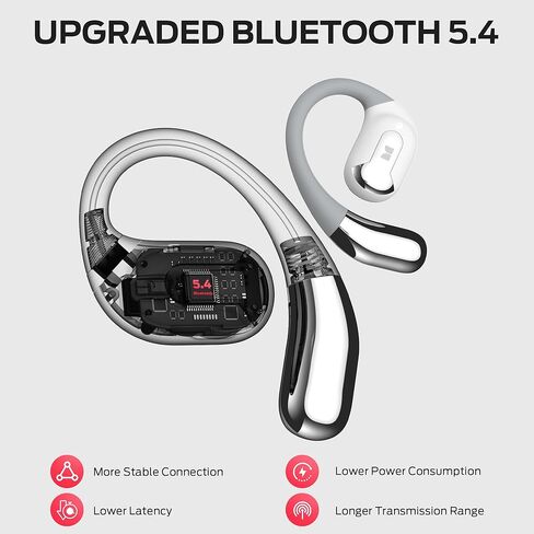 Monster Open Ear AC317 Headphones, Wireless Headphones with Stereo Sound, Bluetooth 5.4, 24H Playback, Crystal Clear Calls, Type-C Charging, Touch Control, Sweat Resistant Open Ear Wireless Earbuds in Saudi Arabia