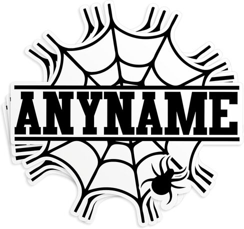 Custom Name Sticker Personalized Spider Web Spooky Name Waterproof Die-Cut Vinyl Stickers for Tumbler, Water Bottle, Laptop, Hard Hat, Phone, Cute Gifts for Her Him in Kuwait