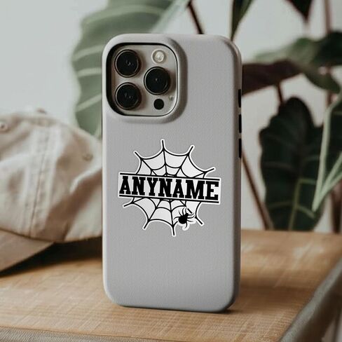 Custom Name Sticker Personalized Spider Web Spooky Name Waterproof Die-Cut Vinyl Stickers for Tumbler, Water Bottle, Laptop, Hard Hat, Phone, Cute Gifts for Her Him in Kuwait