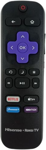 Ceybo Original Remote Control fit for Hisense Roku Smart TV with Netflix, Apple TV, Paramount, and HBOmax Shortcuts Keys in Kuwait