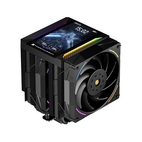 Thermalright Peerless Assassin 120 Vision MAX ARGB Black CPU Air Cooler, Twin Tower Radiator 2150RPM,480x854 Resolving Power IPS Screen with 5’’,Computer Cooler for Intel lga1851/1700/115x,AM4/AM5 in Saudi Arabia