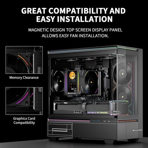 Thermalright Peerless Assassin 120 Vision MAX ARGB Black CPU Air Cooler, Twin Tower Radiator 2150RPM,480x854 Resolving Power IPS Screen with 5’’,Computer Cooler for Intel lga1851/1700/115x,AM4/AM5 in Saudi Arabia