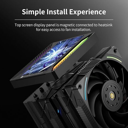 Thermalright Peerless Assassin 120 Vision MAX ARGB Black CPU Air Cooler, Twin Tower Radiator 2150RPM,480x854 Resolving Power IPS Screen with 5’’,Computer Cooler for Intel lga1851/1700/115x,AM4/AM5 in Saudi Arabia