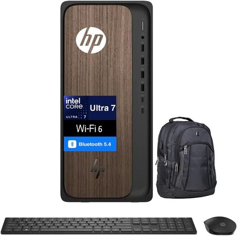 HP OmniDesk OmniDesk AI Business Desktop (Intel Ultra 7-265, 16GB DDR5, 2TB PCIe SSD, Intel Graphics, 280W PSU, WiFi 6, Bluetooth 5.4, RJ-45, 1 Display Port, HDMI, Win 11 Pro) w/Premium Backpack in Saudi Arabia