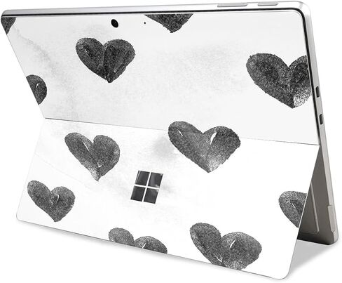 Glossy Glitter Tablet Skin Compatible with Microsoft Surface Pro 11 (2024-2025) - Ink Hearts - Premium 3M Vinyl Protective Wrap Decal Cover - Easy to Apply | Crafted in The USA by MightySkins in Saudi Arabia