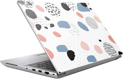 Skinit Decal Laptop Skin Compatible with HP ZBook Fury 16 G10 - Polka Dot Split Design in Saudi Arabia
