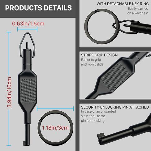 Universal Standard Hand Cuffs Key with Detachable Keyring,Pocket Tactical Universal Hand Cuffs Keys for All Standard Series of Hand Cuffs in Saudi Arabia