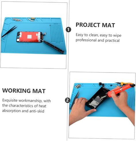 NUOBESTY Heat Insulation Repair Mat Blue Silicone Pad for Phone Computer Repair Platforms in Kuwait