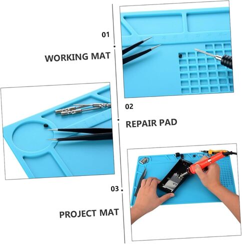 NUOBESTY Heat Insulation Repair Mat Blue Silicone Pad for Phone Computer Repair Platforms in Kuwait