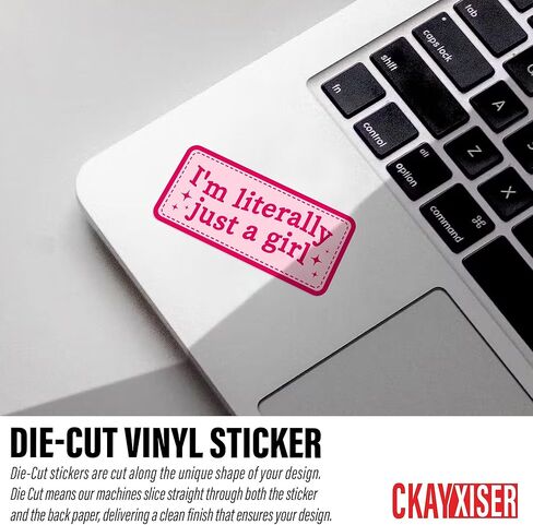 (3Pcs-2") I'm Literally Just A Girl Stickers, Funny Just A Girl Sticker Quote Cutesy Waterproof Vinyl Sticker for Laptop, Water Bottle, Tumbler, Hard Hat, Cars Decal Gifts for Her Him 2 Inches in Saudi Arabia