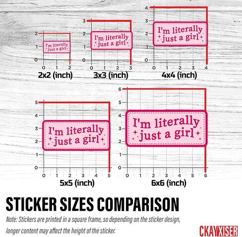 (3Pcs-2") I'm Literally Just A Girl Stickers, Funny Just A Girl Sticker Quote Cutesy Waterproof Vinyl Sticker for Laptop, Water Bottle, Tumbler, Hard Hat, Cars Decal Gifts for Her Him 2 Inches in Saudi Arabia