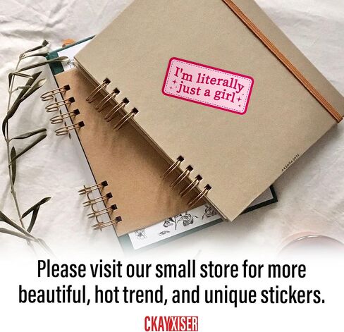 (3Pcs-2") I'm Literally Just A Girl Stickers, Funny Just A Girl Sticker Quote Cutesy Waterproof Vinyl Sticker for Laptop, Water Bottle, Tumbler, Hard Hat, Cars Decal Gifts for Her Him 2 Inches in Saudi Arabia