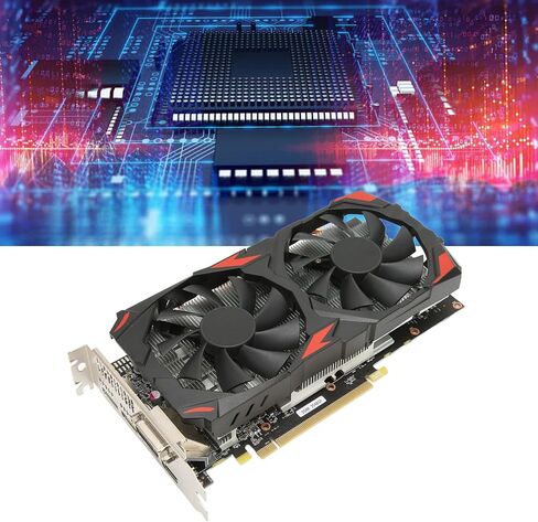 RX 580 Graphics Card, 256-bit 8GB GDDR5 1244/7000MHz PCI Express 3.0 GPU Graphics Card for Gaming, Support 8K, HDMI DPx3 DVI with Fans for Gaming in Saudi Arabia
