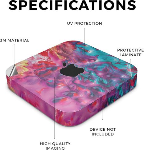 Skin Compatible with Apple Mac Mini M2 Pro (2023) - Paint Party - Premium 3M Vinyl Protective Wrap Decal Cover - Easy to Apply | Crafted in The USA by MightySkins in Saudi Arabia