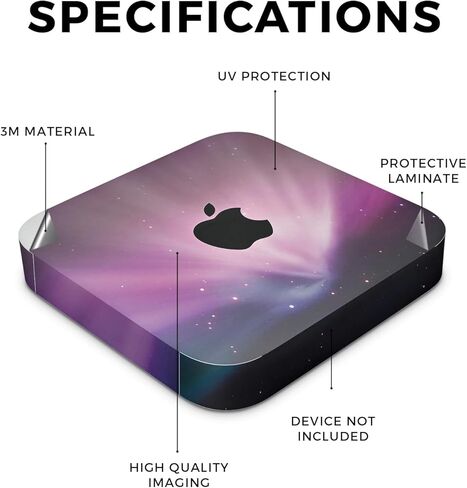 جلد متوافق مع Apple Mac Mini M2 (2023) - متباعد - غطاء لاصق واقٍ من الفينيل الفاخر 3M - سهل الاستخدام | صُنع في الولايات المتحدة الأمريكية بواسطة MightySkins in Kuwait