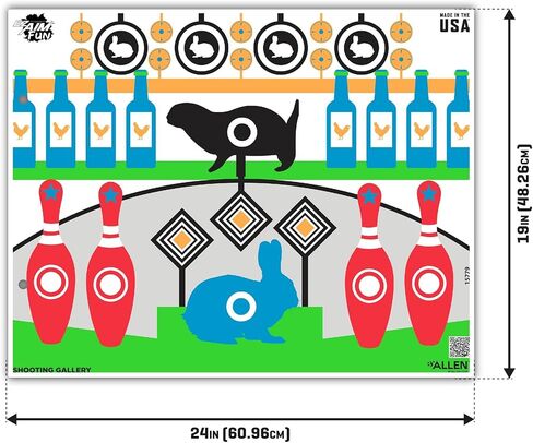 EZ Aim Fun Gallery Paper Shooting Target, 23" x 19," 4-Pack, Multi in Saudi Arabia