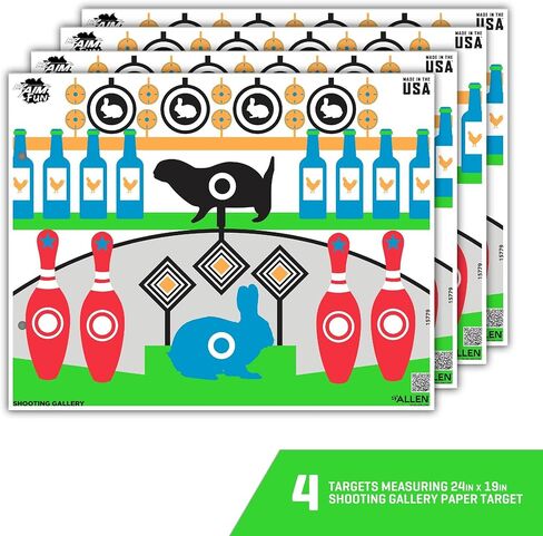 EZ Aim Fun Gallery Paper Shooting Target, 23" x 19," 4-Pack, Multi in Saudi Arabia